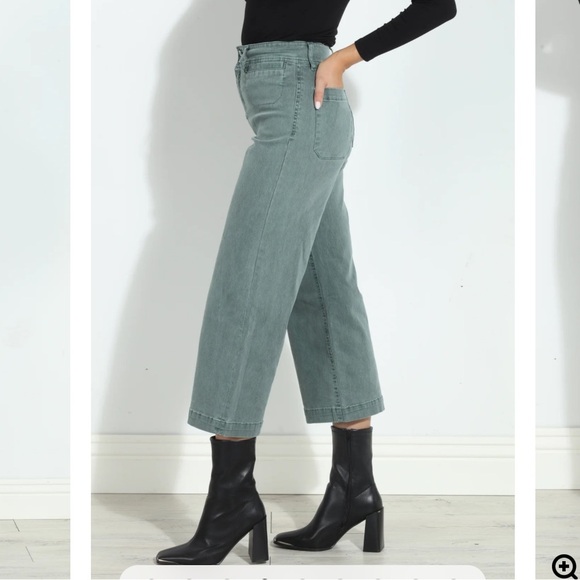 Anthropologie unpublished Gemma Wide-leg Mod Sailor Pants seawater Size 28 - Picture 5 of 12